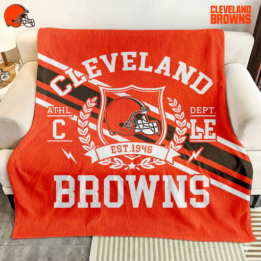 Premium NFL CLE Legacy Fleece Blanket V3 NMD TTV