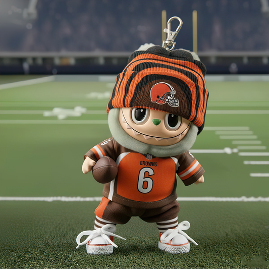 Premium NFL CLE x Labubu Mini Plush Keychain V1 NMD TTV