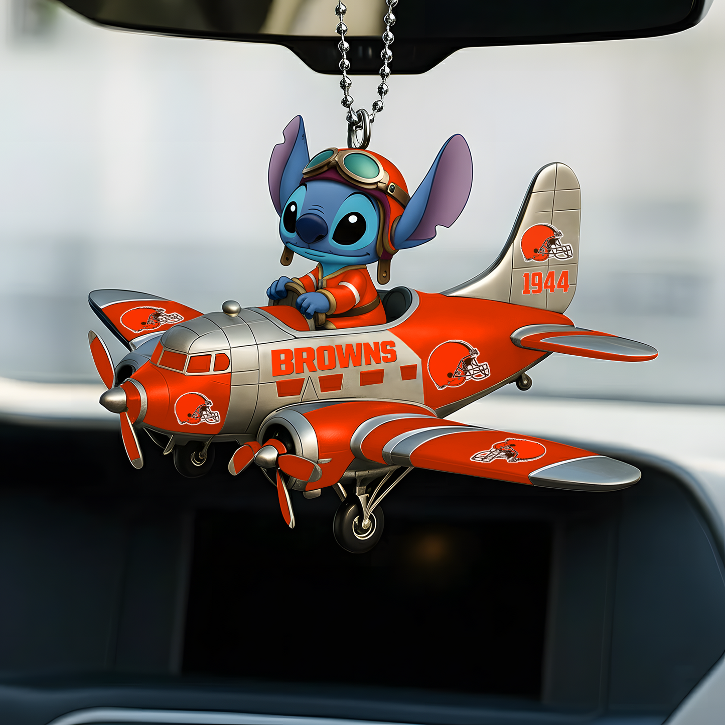 Premium NFL CLE x ST Car Ornament V1 DatND DVT