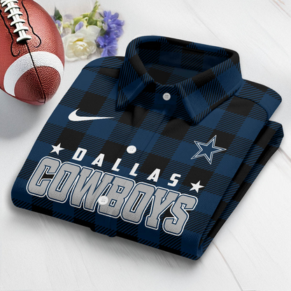 Premium NFL DAL Check Long-sleeve Casual Shirt V1 NMD TTV