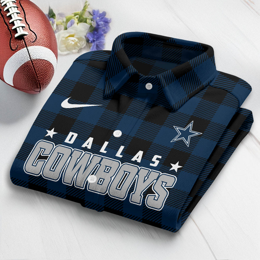 Premium NFL DAL Check Long-sleeve Casual Shirt V1 NMD TTV
