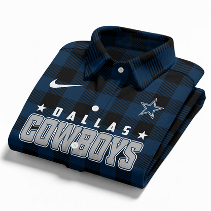 Premium NFL DAL Check Long-sleeve Casual Shirt V1 NMD TTV