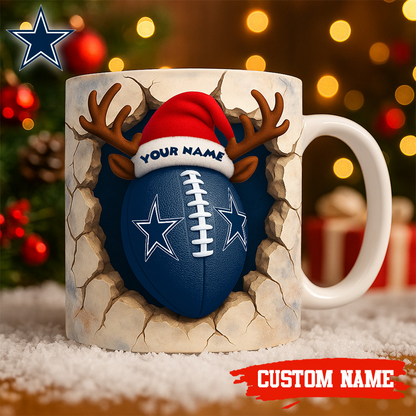 Premium NFL DAL Christmas Football Ceramic Mug V2 NMD TTV