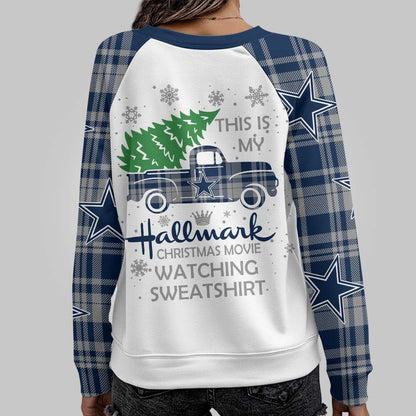 Premium NFL DAL Cozy Round Neck Raglan Sleeve Sweatshirt V1 NMD NHM