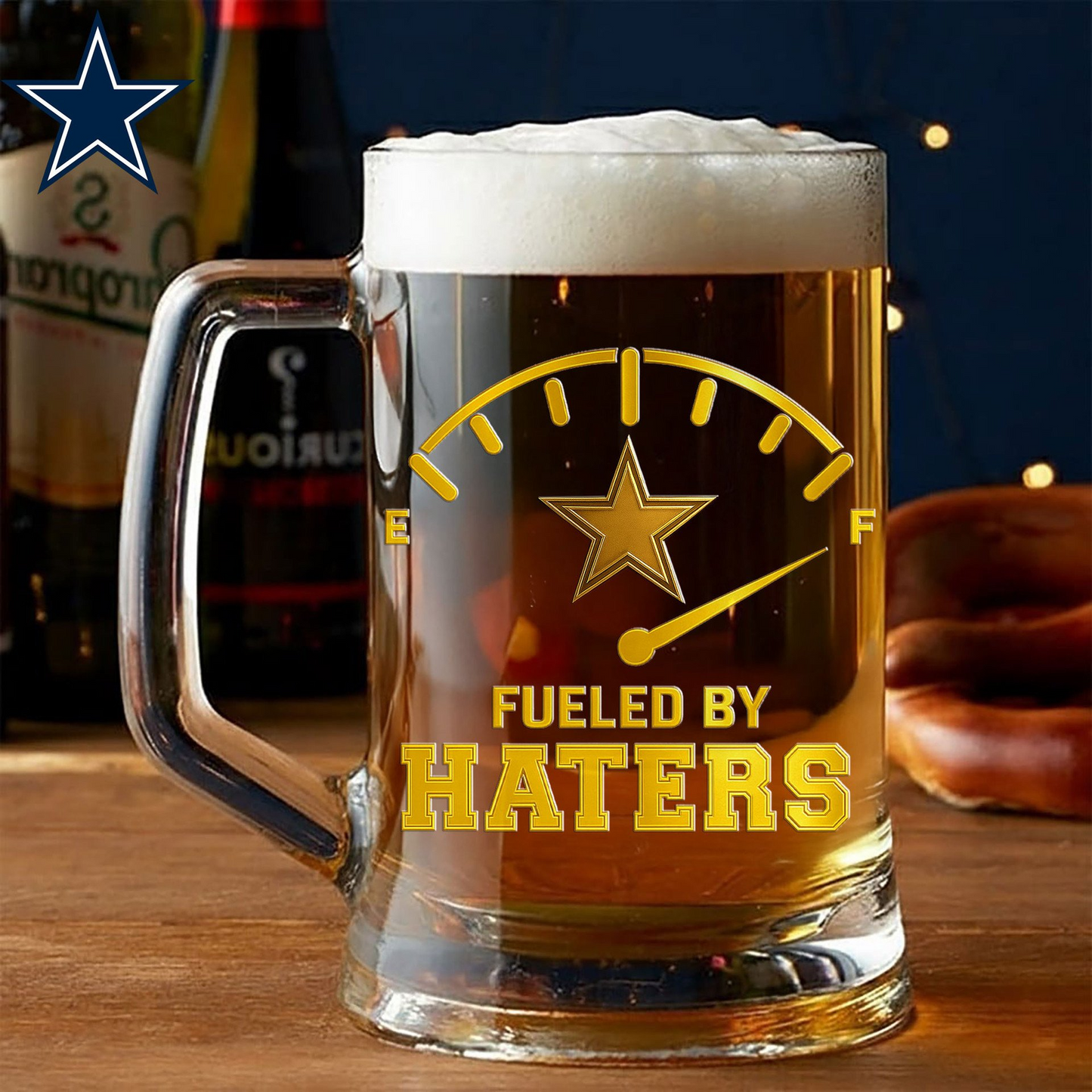 Premium NFL DAL Fueled By Haters Beer Glasses V1 NMD 031125 TTV