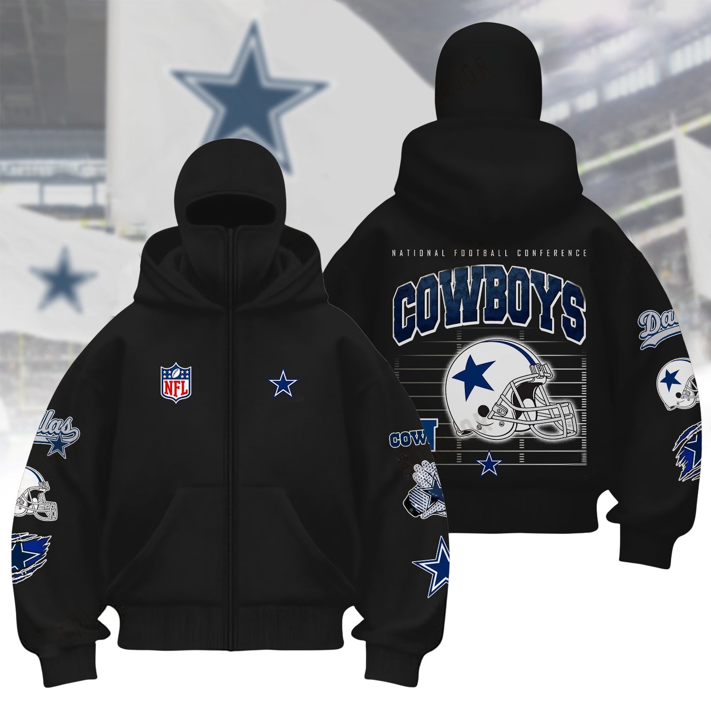 Premium NFL DAL Hoodie Balaclava V1 NMD NHM