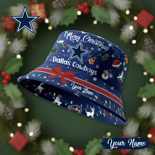 Premium NFL DAL Merry Christmas Bucket Hat V1 NMD TTV