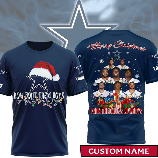 Premium NFL DAL Merry Christmas T-shirt V1 NMD TTV