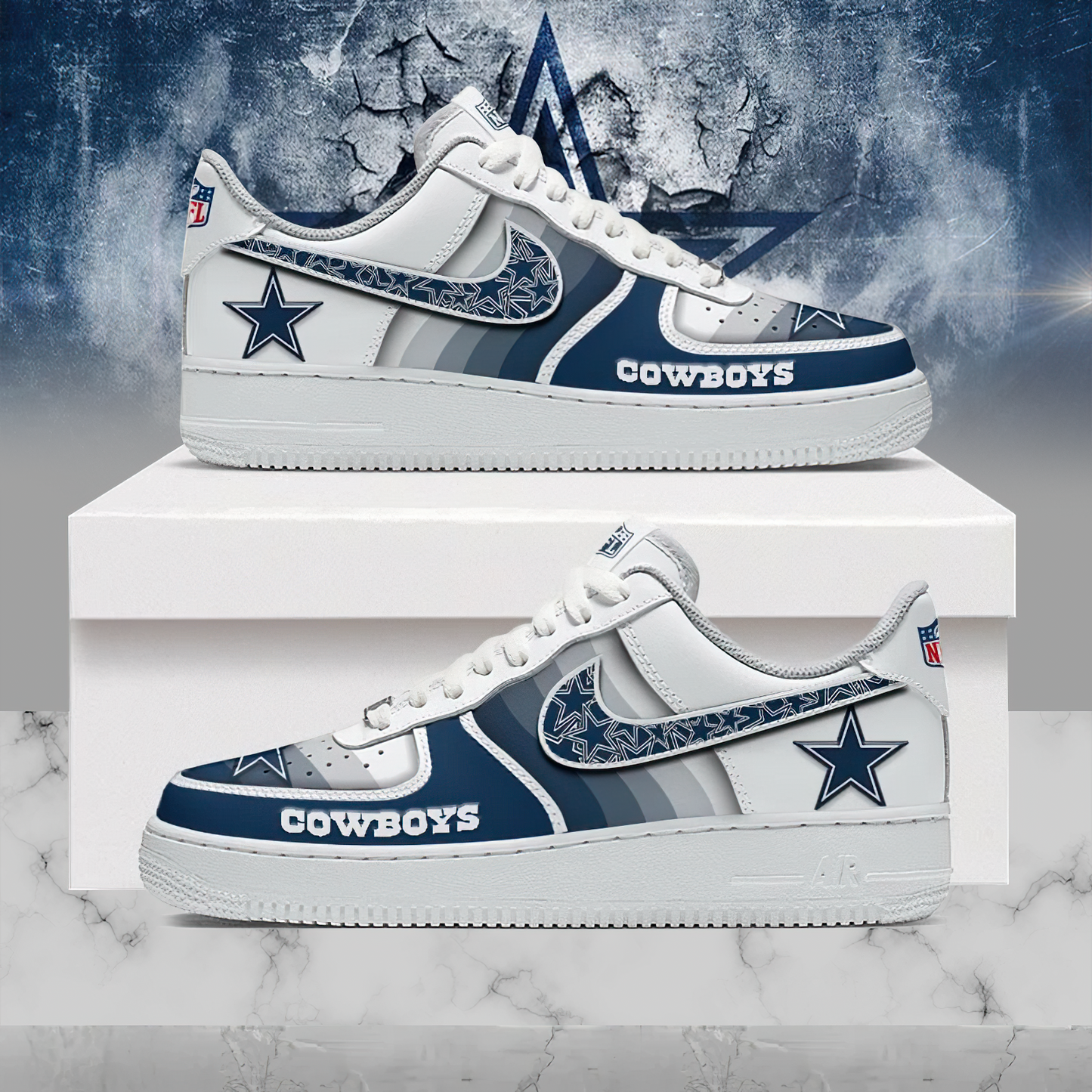 Premium NFL DAL Multicolor AF1 Sneaker V1 NMD25 TTV