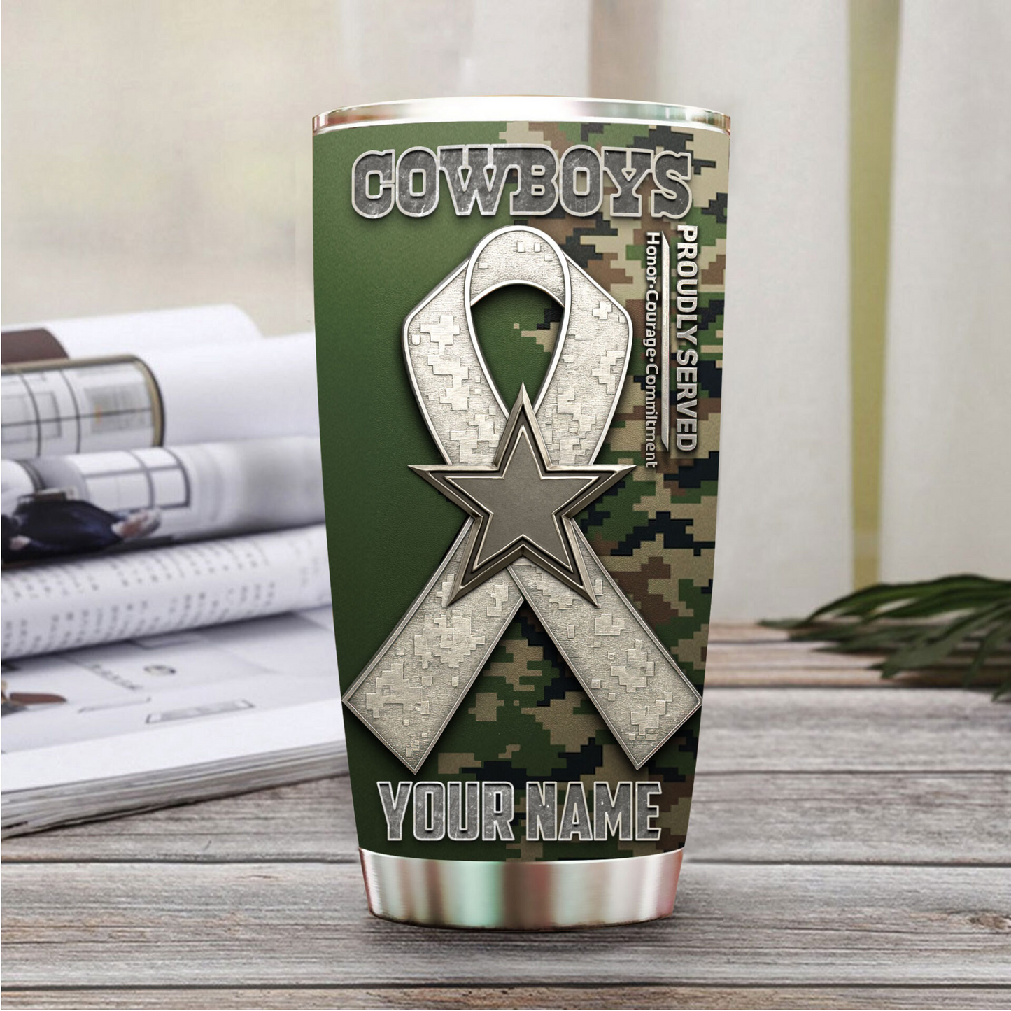 Premium NFL DAL Proudly Served Tumbler V1 NMD TTV