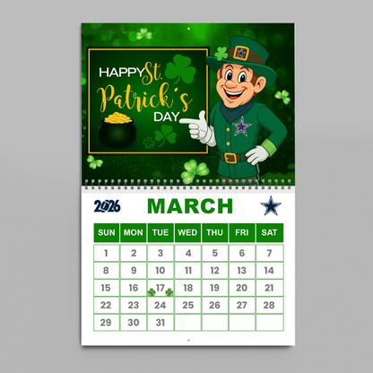 Premium NFL DAL Wall Calendar 2026 V1 NMD TTV