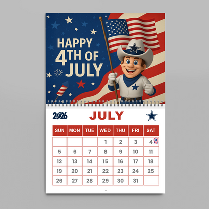 Premium NFL DAL Wall Calendar 2026 V1 NMD TTV