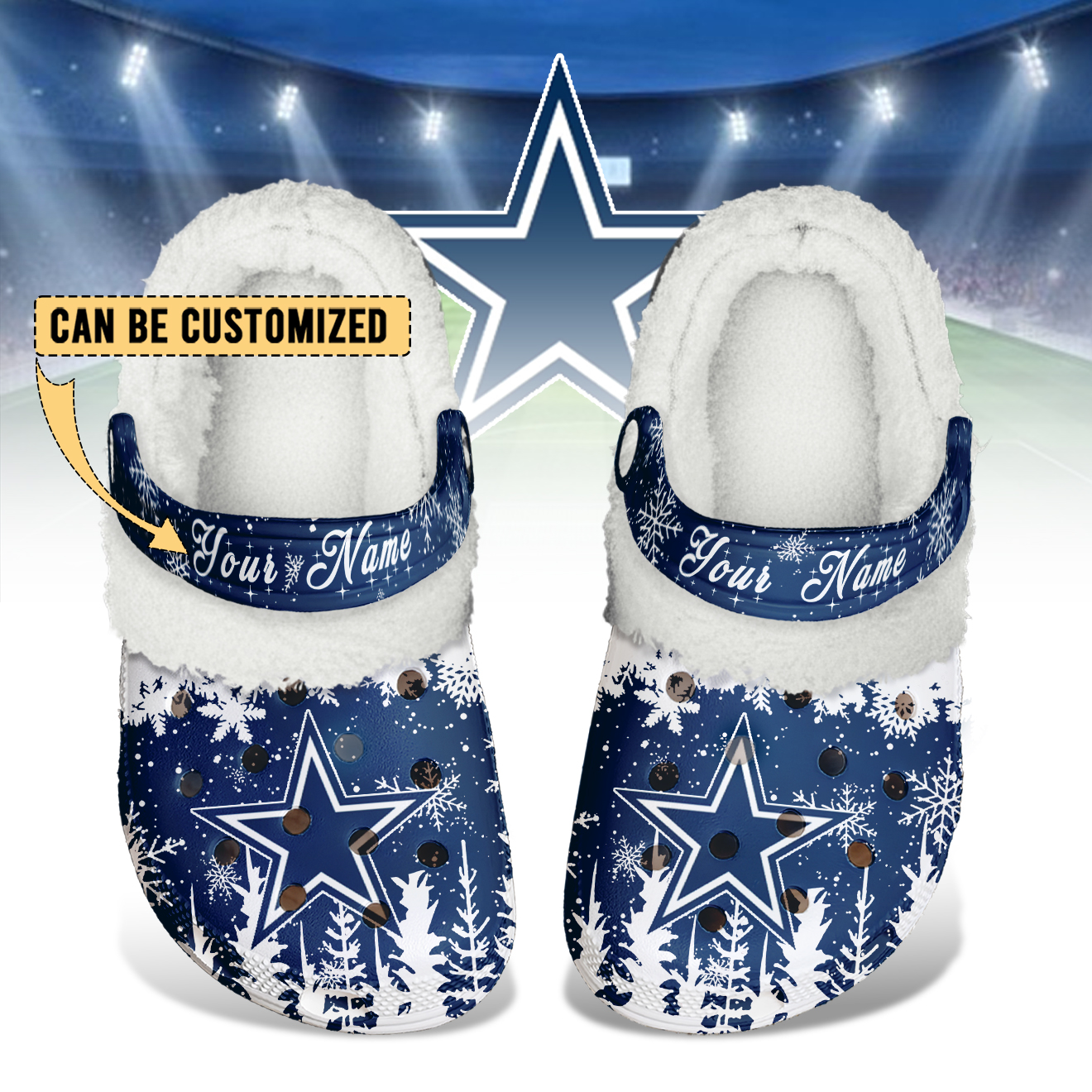 Premium NFL DAL Winter Fleece Clogs V1 NMD TTV