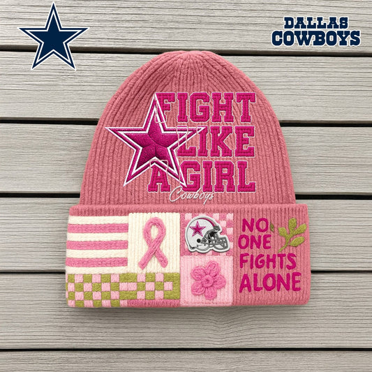 Premium NFL DAL x Fight Like A Girl Beanie Hat NDT NHM