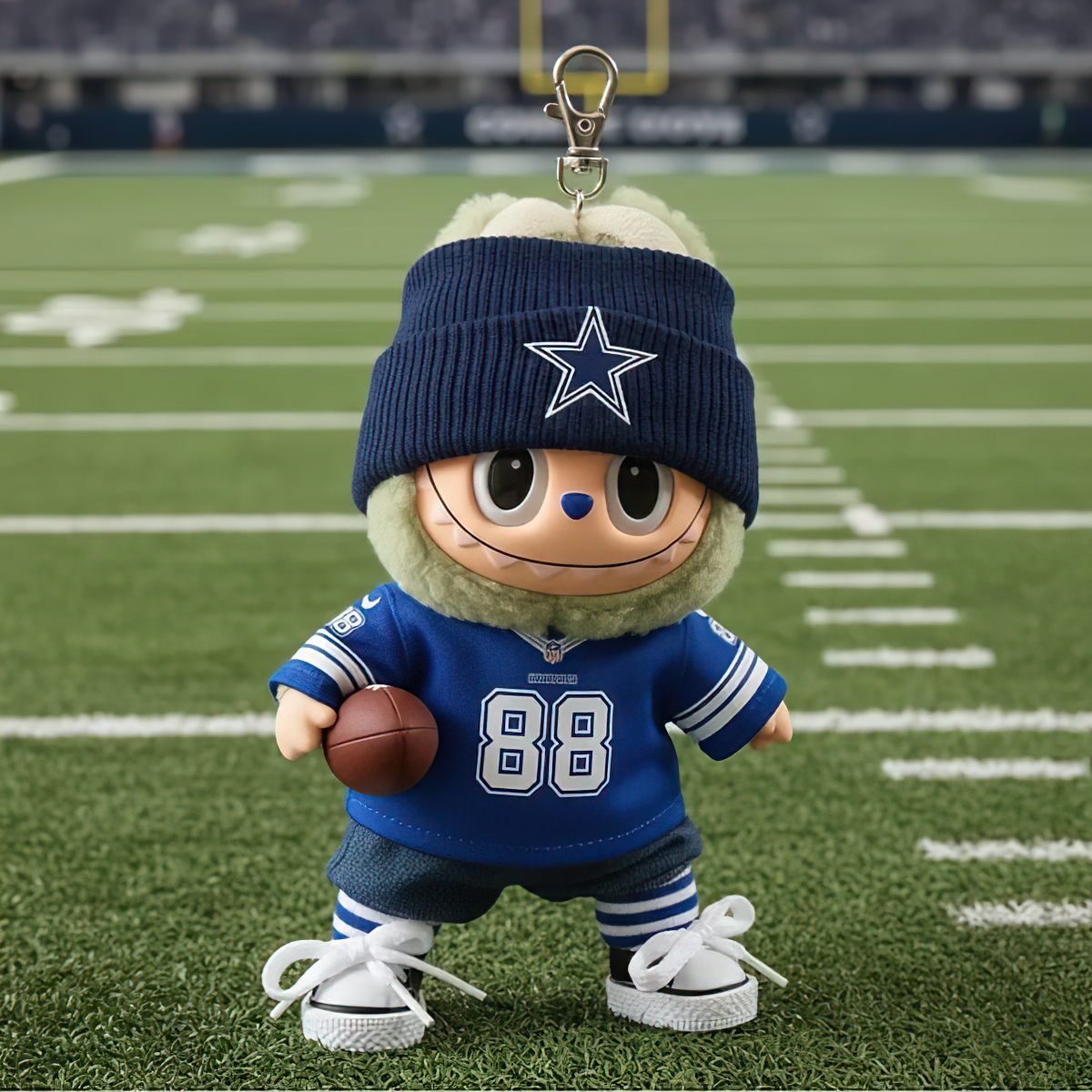 Premium NFL DAL x Labubu Mini Plush Keychain V1 NMD TTV