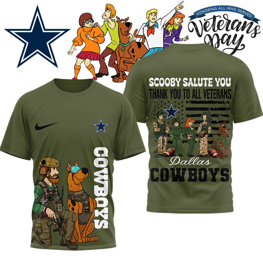 Premium NFL DAL x SCO Salute Veterans T-shirt V15 NMD NHM