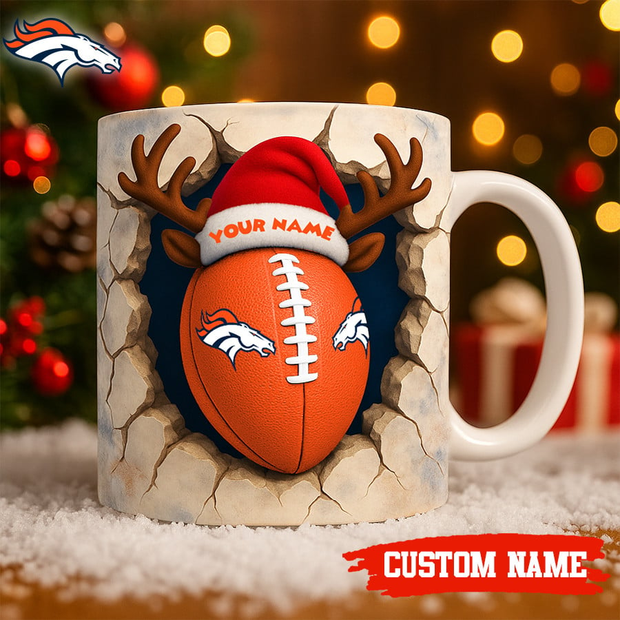 Premium NFL DEN Christmas Football Ceramic Mug V2 NMD TTV
