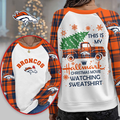 Premium NFL DEN Cozy Round Neck Raglan Sleeve Sweatshirt V1 NMD NHM