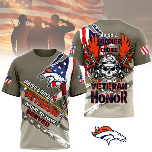 Premium NFL DEN Proud U.S. Veteran T-shirt V1 NMD TTV