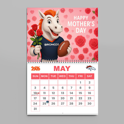 Premium NFL DEN Wall Calendar 2026 V1 NMD TTV