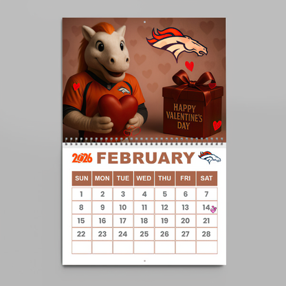 Premium NFL DEN Wall Calendar 2026 V1 NMD TTV