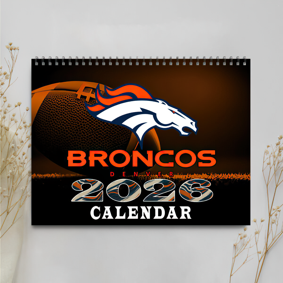Premium NFL DEN Wall Calendar 2026 V1 NMD TTV