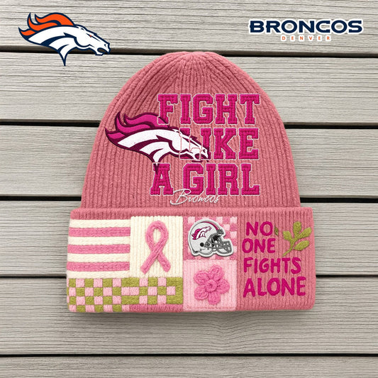 Premium NFL DEN x Fight Like A Girl Beanie Hat NDT NHM