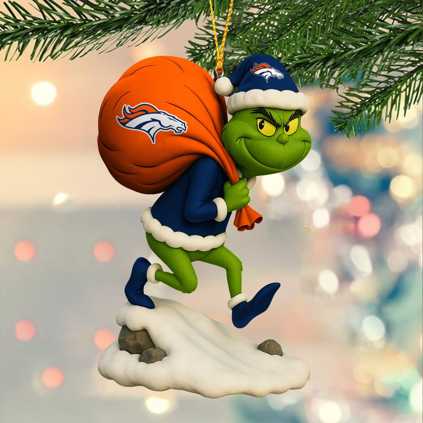 Premium NFL DEN x GR Christmas Tree Ornament V2 NMD NHM