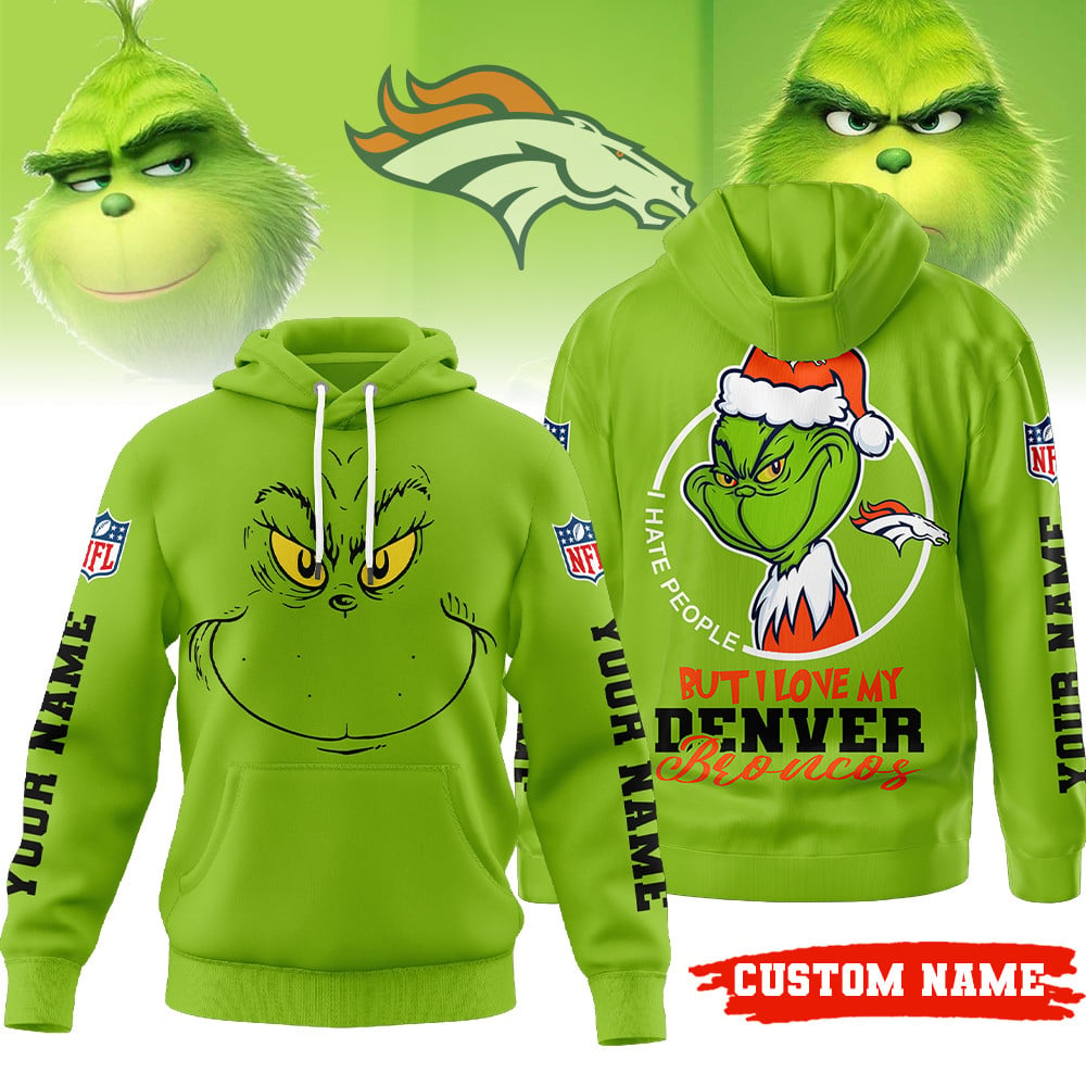 Premium NFL DEN x The Grinch Hoodie V1 NMD TTV