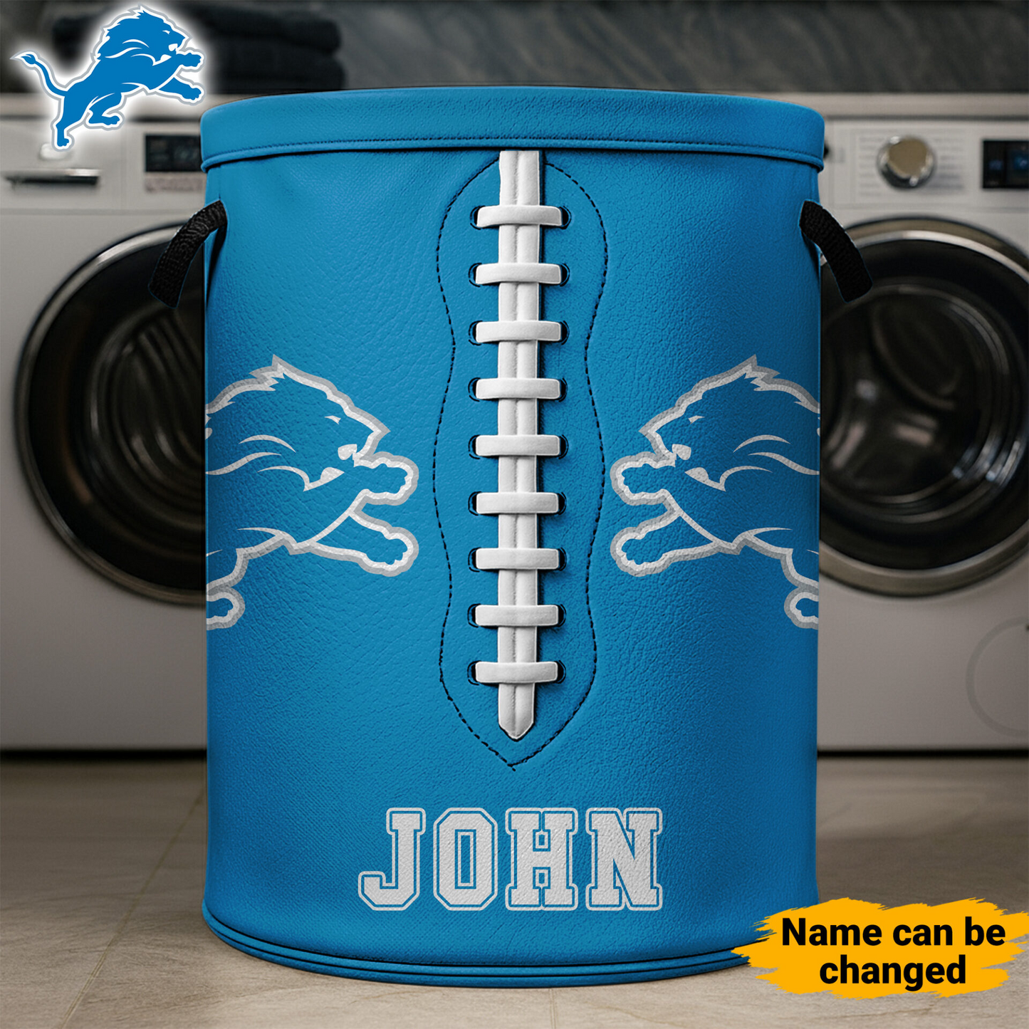 Premium NFL DET Clothes Hamper HI V1 NMD TTV