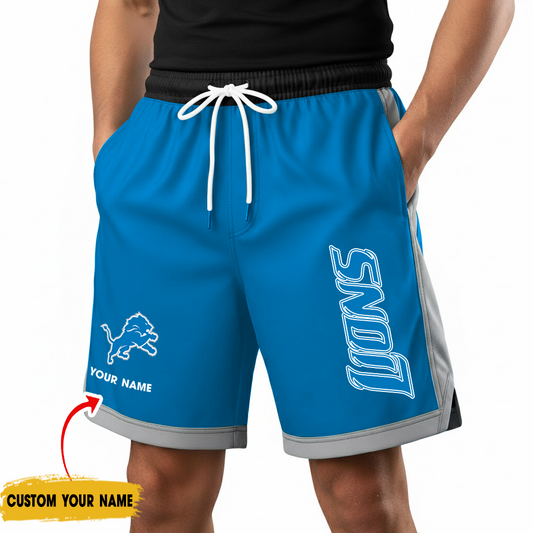 Premium NFL DET Color-Block Training Shorts Pants V1 NMD TTV