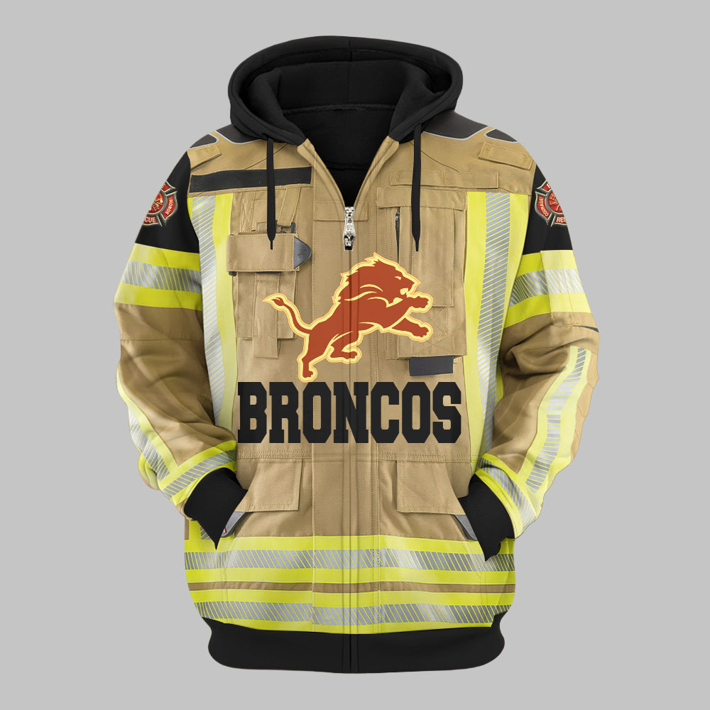 Premium NFL DET Firefighter Zip Hoodie V1 NMD TTV