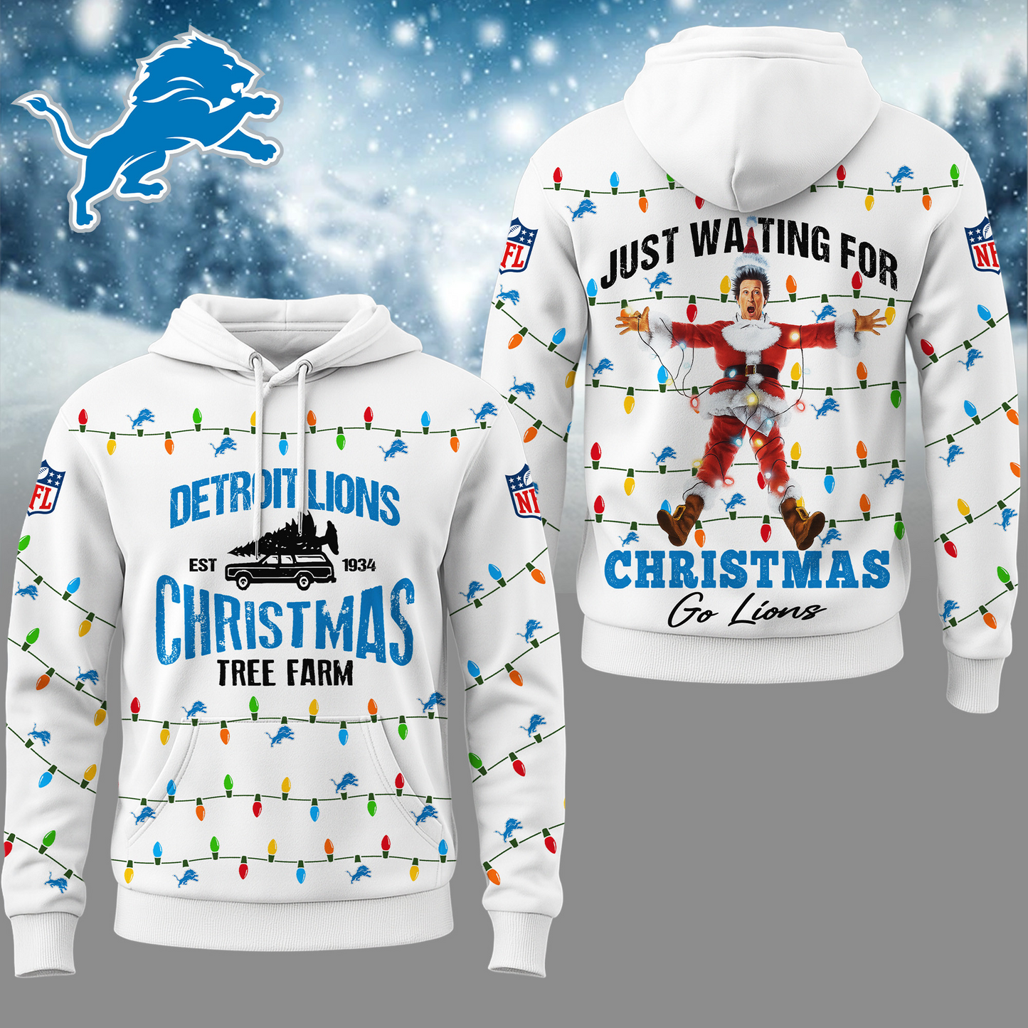 Premium NFL DET Griswold Christmas Hoodie V1 NMD TTV