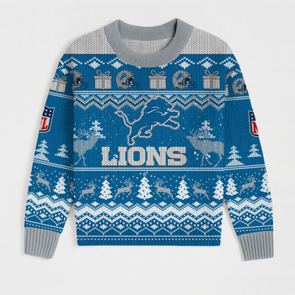 Premium NFL DET Holiday Sweatshirt & Shorts Set V1 NMD TTV