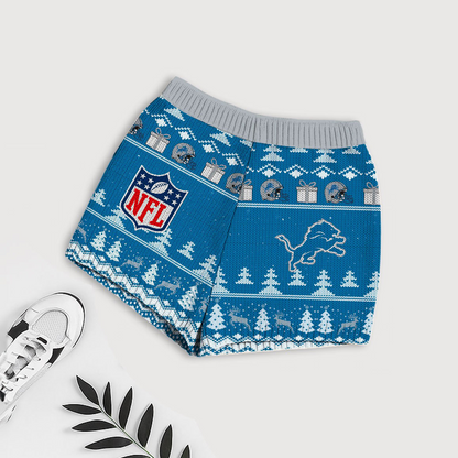 Premium NFL DET Holiday Sweatshirt & Shorts Set V1 NMD TTV
