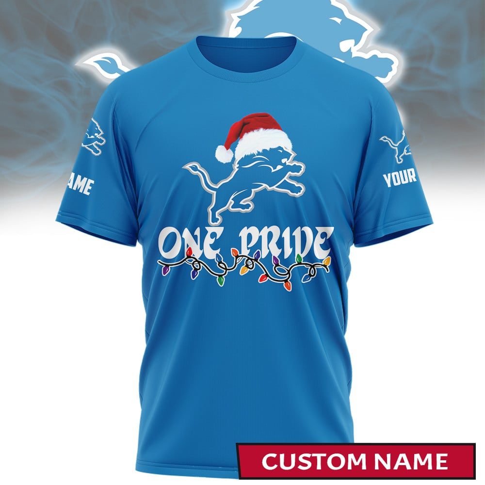 Premium NFL DET Merry Christmas T-shirt V1 NMD TTV