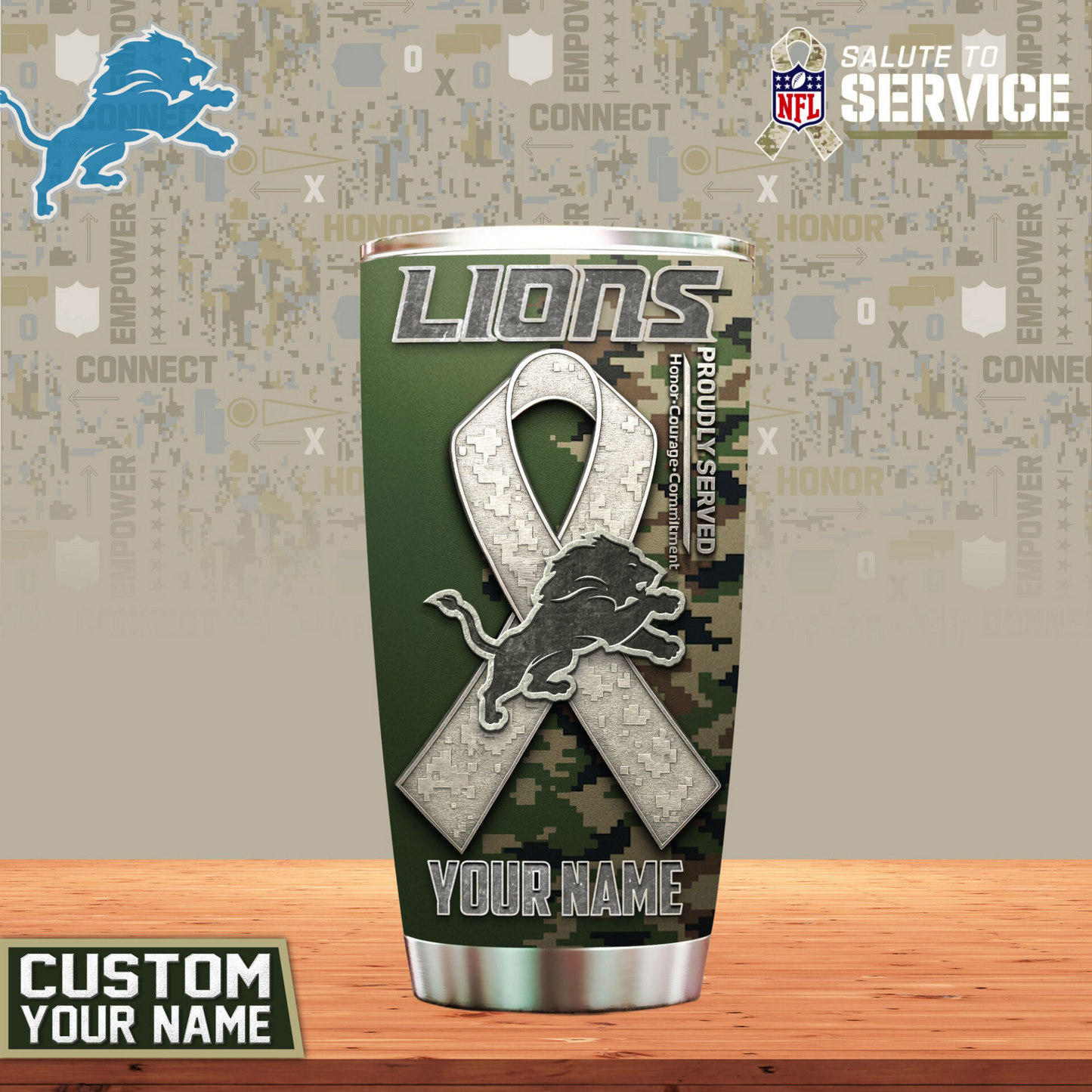 Premium NFL DET Proudly Served Tumbler V1 NMD TTV