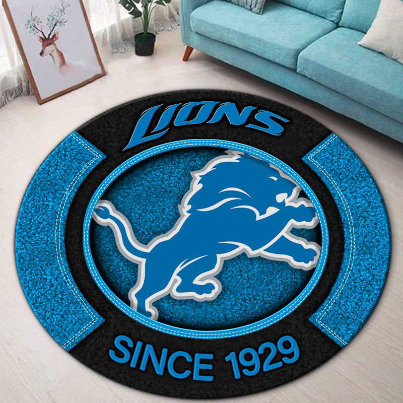 Premium NFL DET Round Rug Multicolor V2 NMD TTV