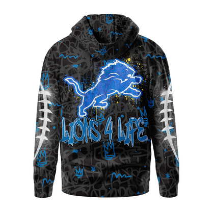 Premium NFL DET Special Graffiti Hoodie V2 NMD  TTV