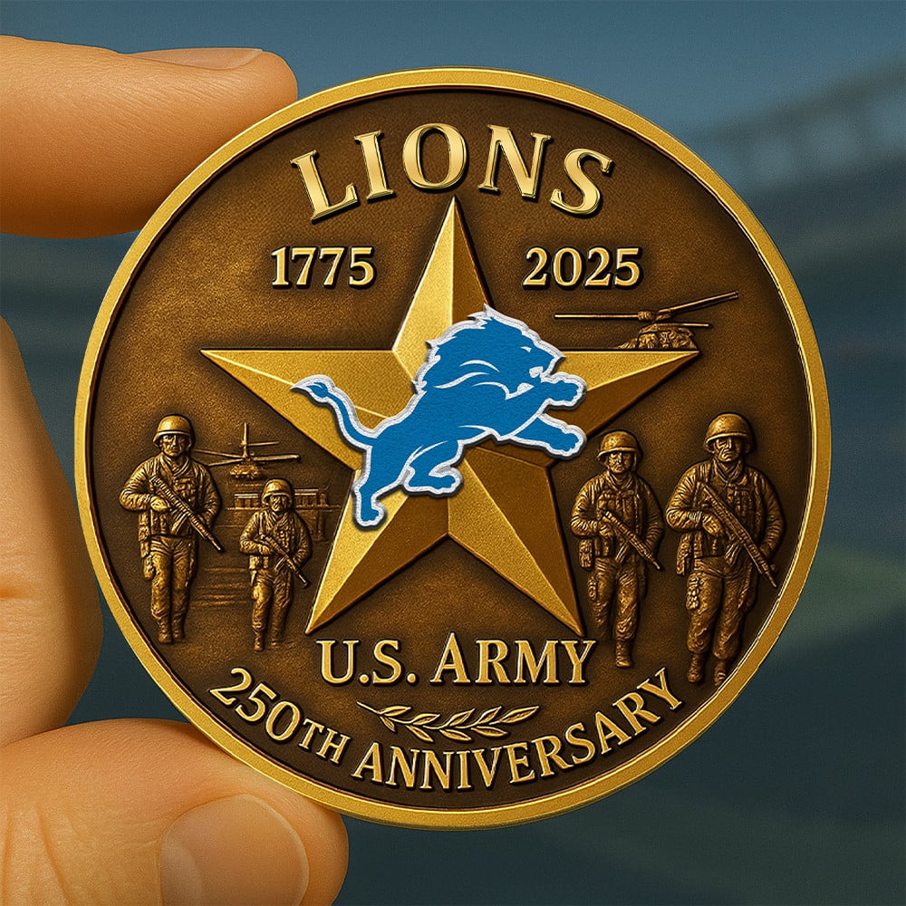 Premium NFL DET U.S Army Anniversary Coin V1 NMD NHM