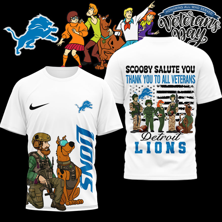 Premium NFL DET x SCO Salute Veterans T-shirt V15 NMD NHM