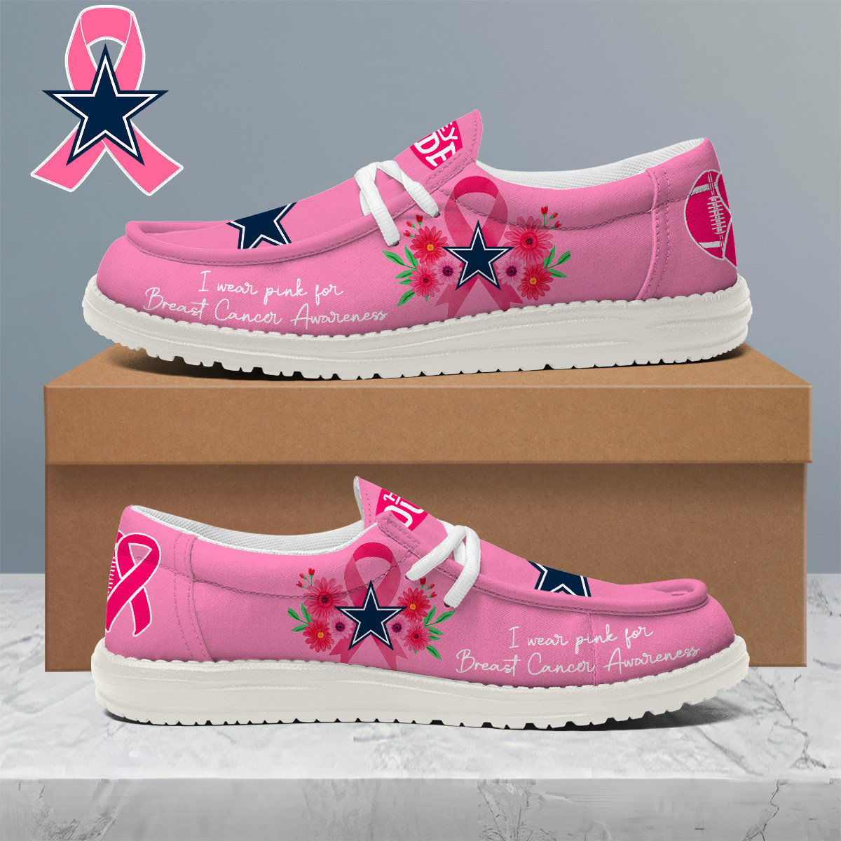 Premium NFL DLCB Breast Cancer Loafer Shoes V1 NMD 030925 TTV