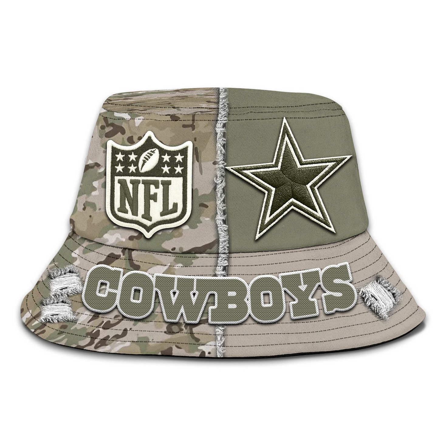 Premium NFL DLCB Salute To Service Bucket Hat NMD  TTV