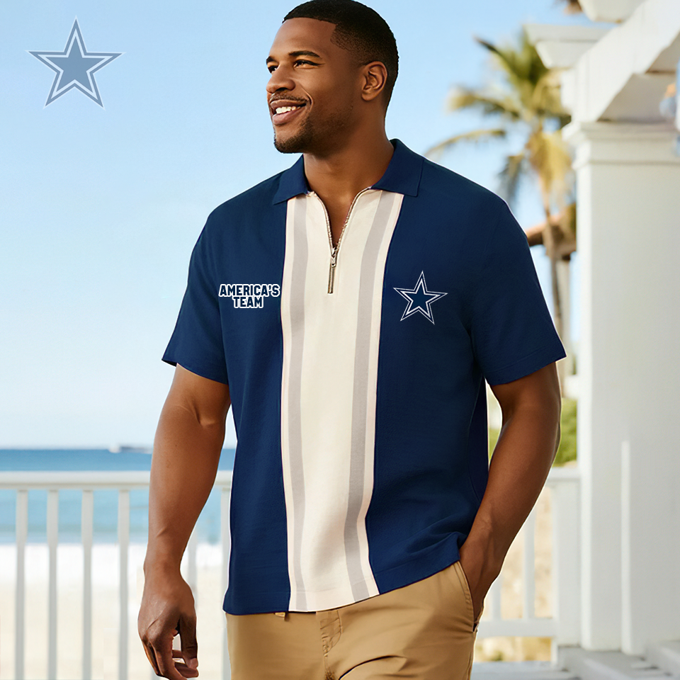 Premium NFL DLCB Zip Polo Shirt V1 NMD 030925 TTV