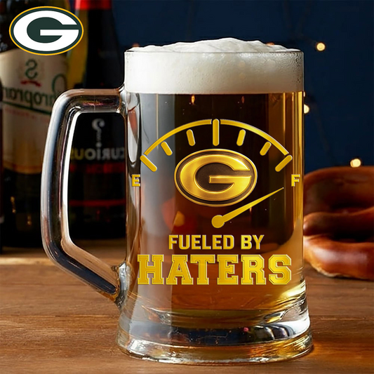 Premium NFL GB Fueled By Haters Beer Glasses V1 NMD 031125 TTV