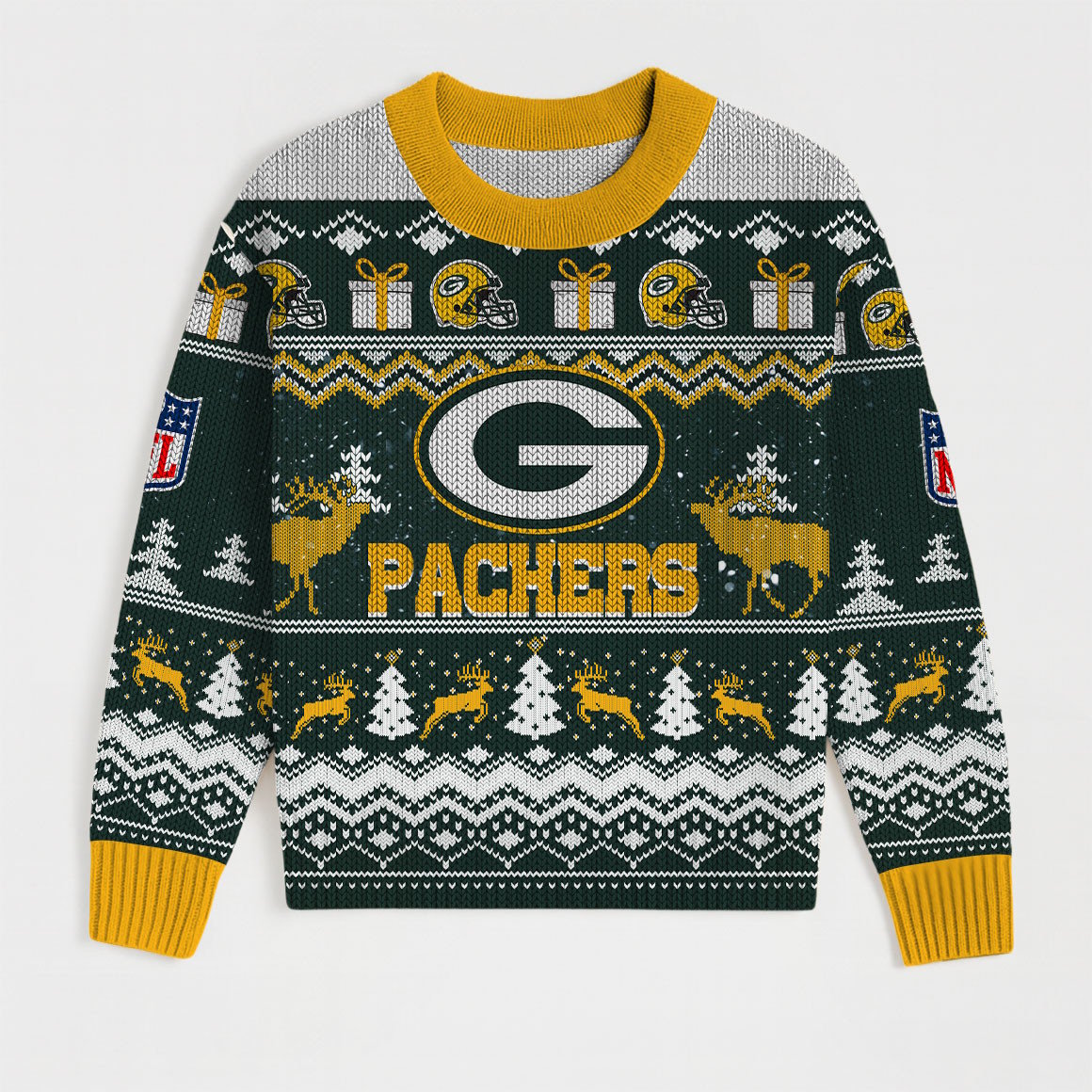 Premium NFL GB Holiday Sweatshirt & Shorts Set V1 NMD TTV