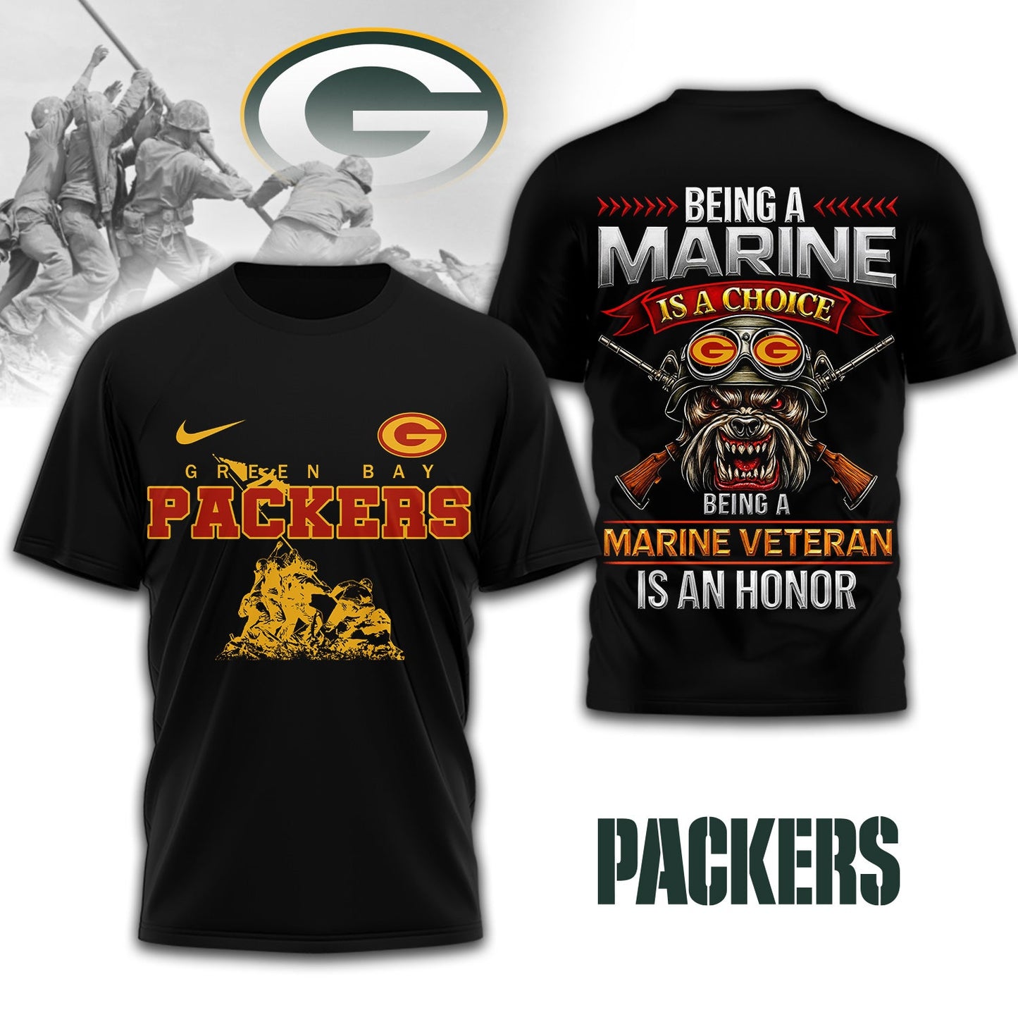 Premium NFL GB Marine Veteran Shirt V2 NMD NHM