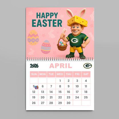 Premium NFL GB Wall Calendar 2026 V1 NMD TTV