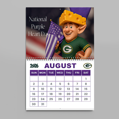 Premium NFL GB Wall Calendar 2026 V1 NMD TTV
