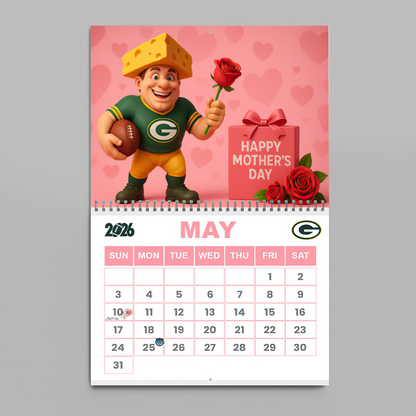 Premium NFL GB Wall Calendar 2026 V1 NMD TTV